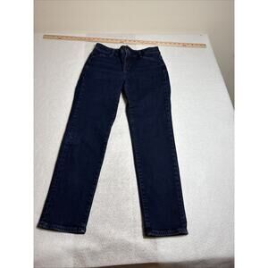 Talbots Women’s Dark Wash Signature Ankle Denim Jeans - 8 petite